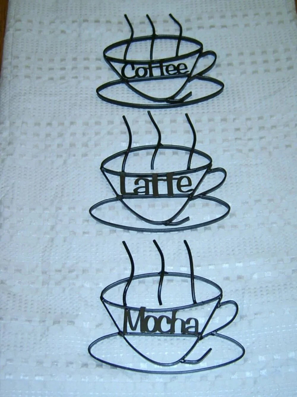 Metal Coffee Wall Hanging Decor, Set of 3